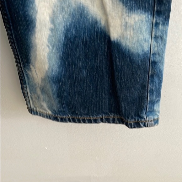 American Eagle Blue Bootcut Tie-Dye Jeans bleached - Picture 2 of 8